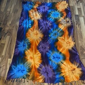 Vibrant Tie-Dye Sarong Swim suit wrap 
Could be used also for a Tapestry